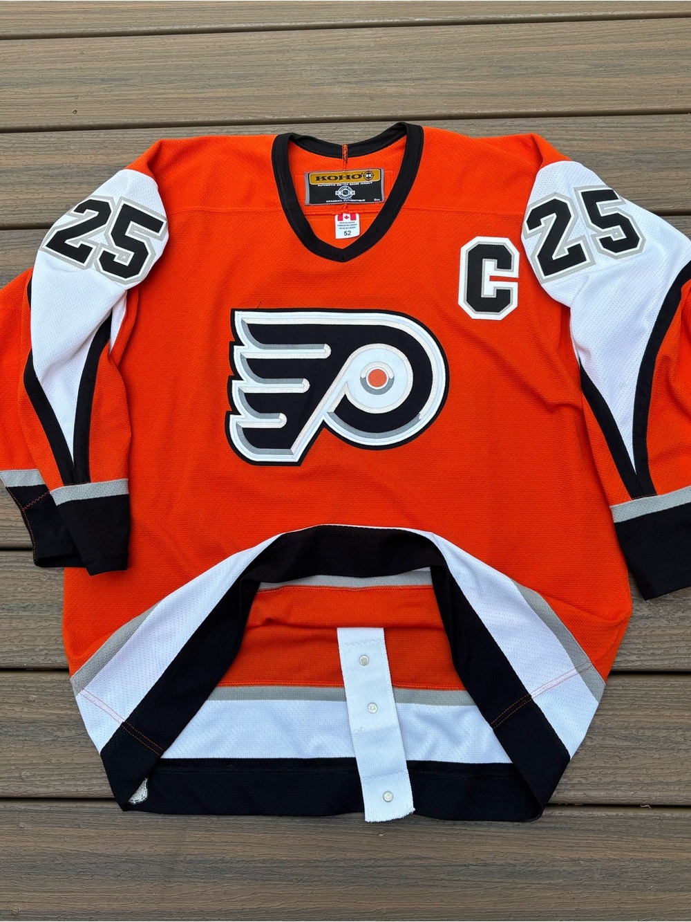 Vintage Philadelphia Flyers Keith Primeau KOHO Authentic Fight Strap Alt Jersey